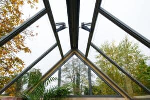 Close up greenhouse vents