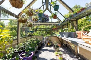 An English Country Garden Greenhouse