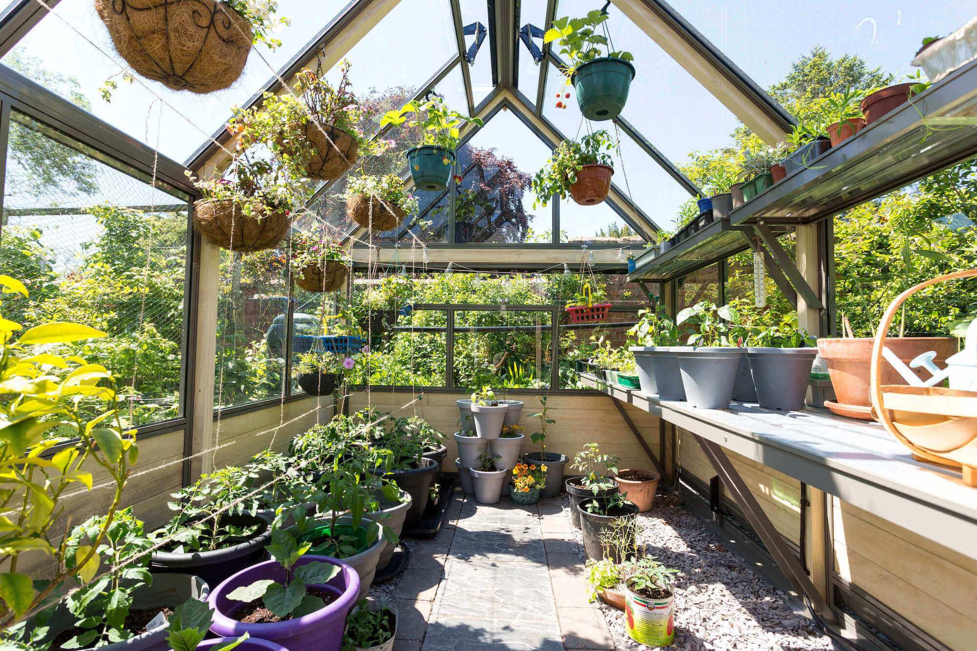 An English Country Garden Greenhouse