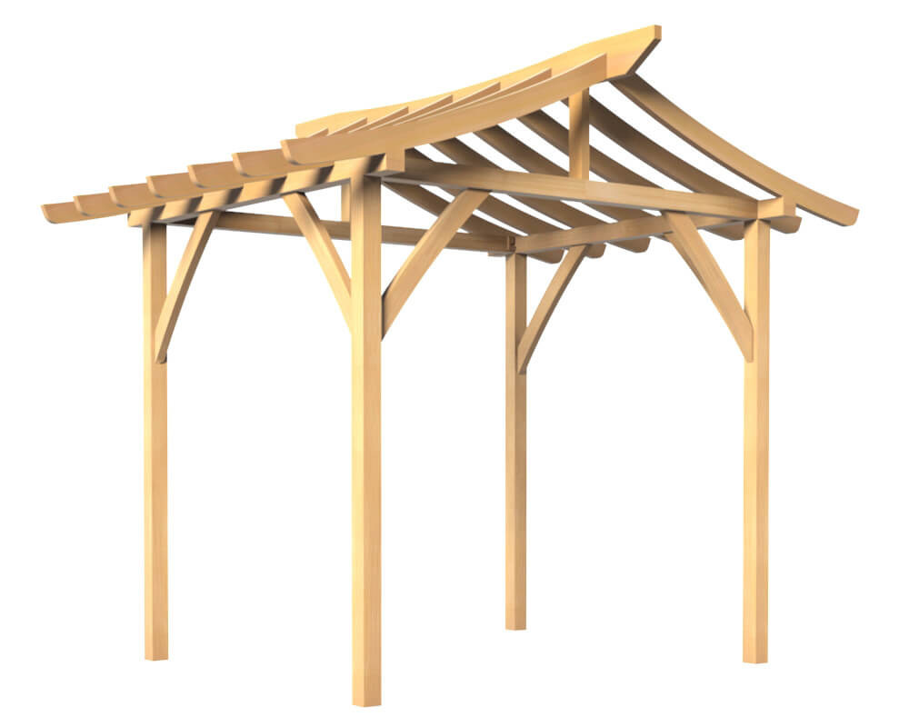 accoya, wooden japanese pergola, Hampton Court Flower Show