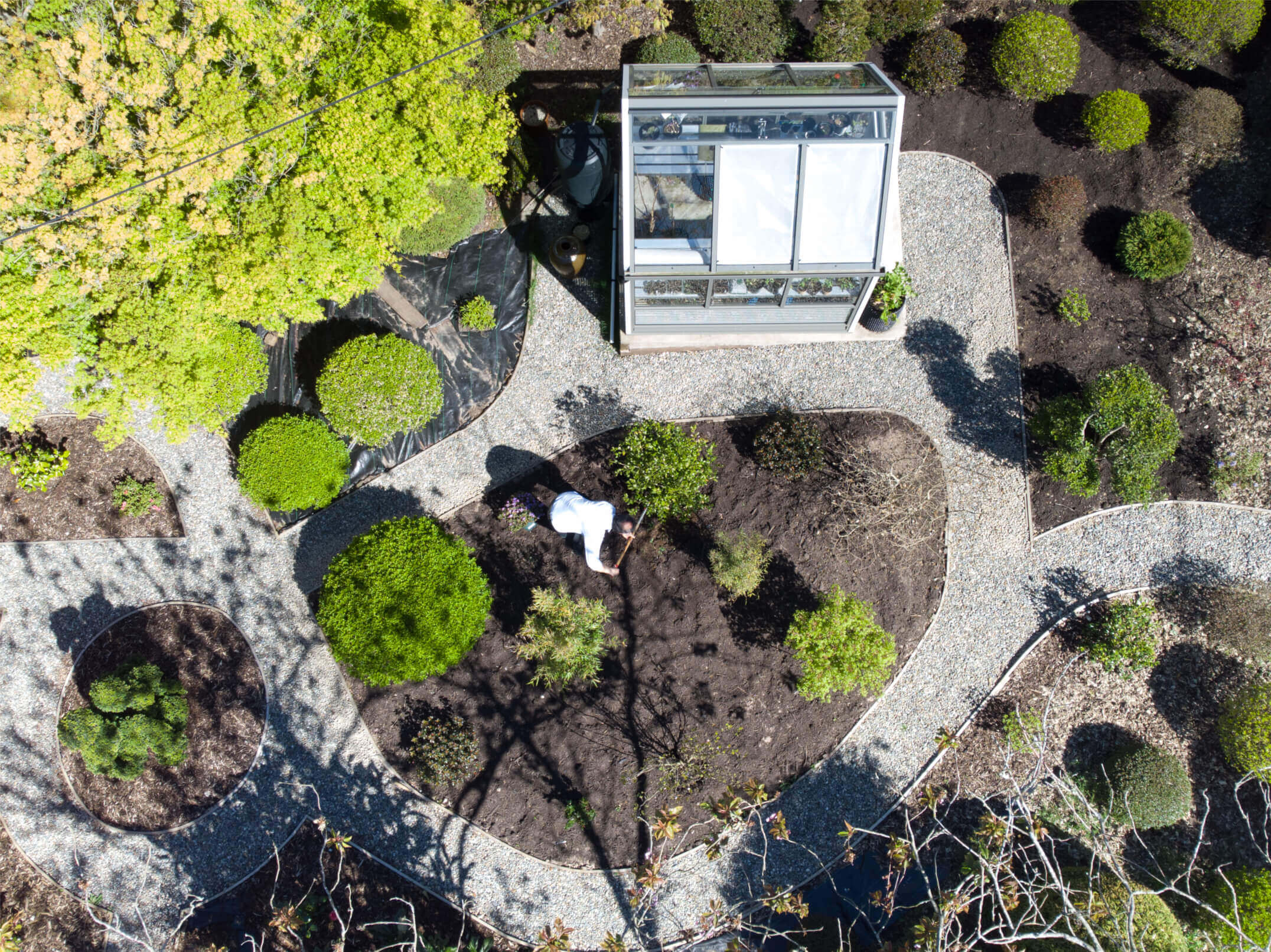 Birdseye view of a greenhouse for all seasons