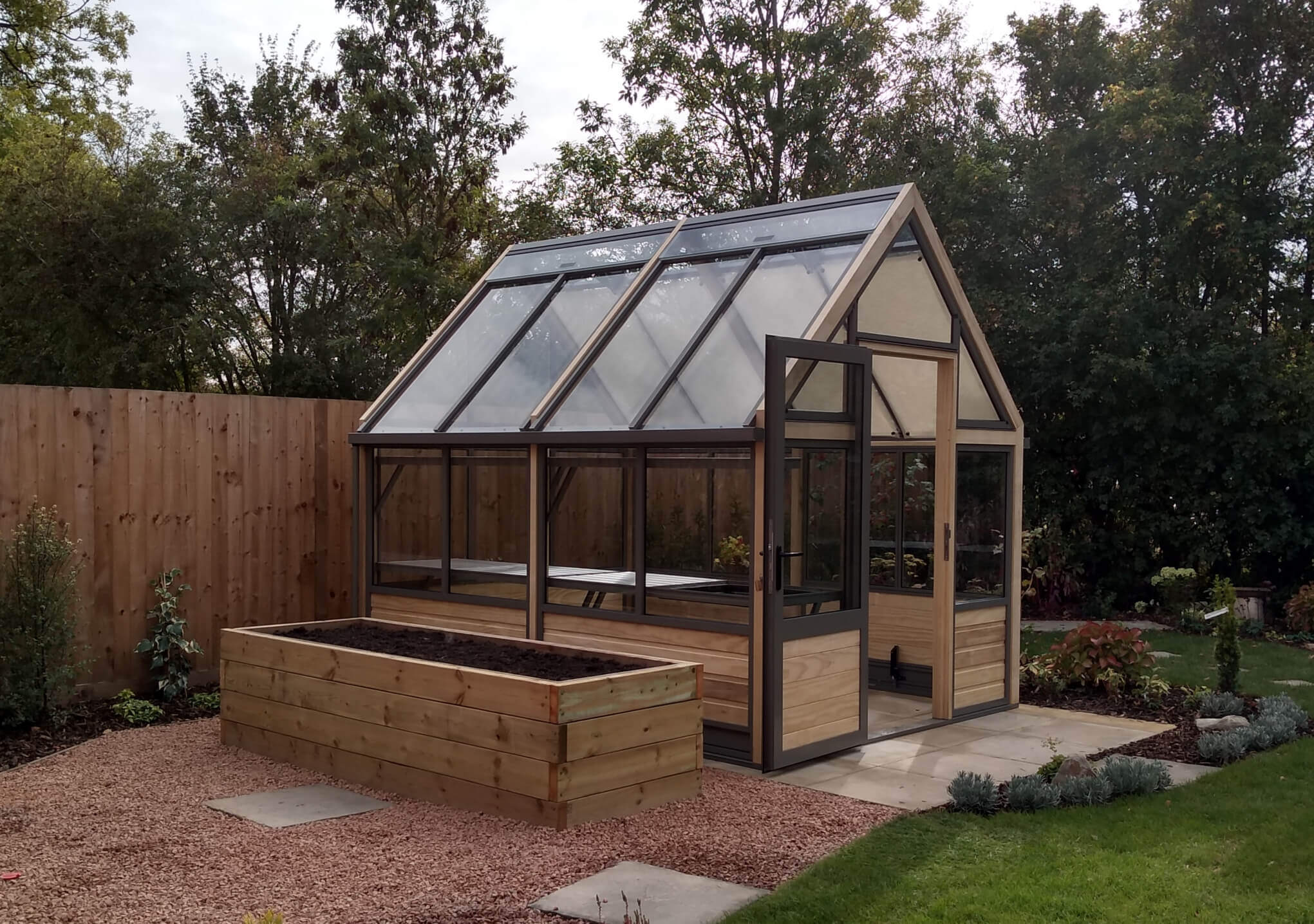 wooden greenhouse